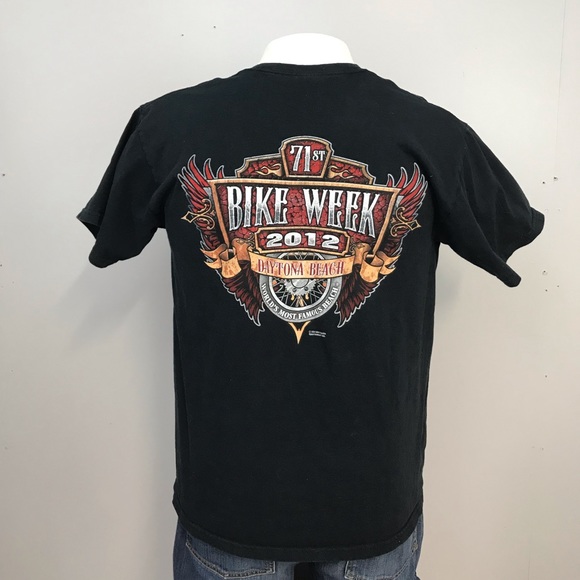 Daytona Bike Week 2012 Black T Shirt Large Harley - Picture 4 of 6
